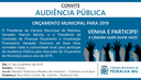 Audiência Pública discutiu a LOA para 2019 Audiência Pública discutiu a LOA para 2019
