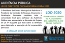 Audiência Pública - LDO 2020 Audiência Pública - LDO 2020