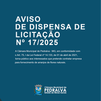 Aviso de Dispensa de Licitação
