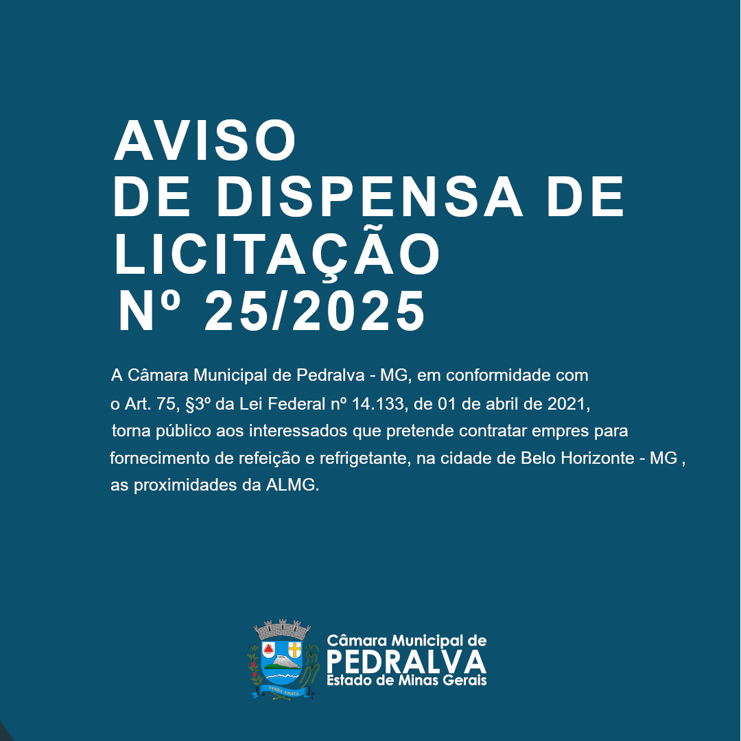 Aviso de Dispensa de Licitação