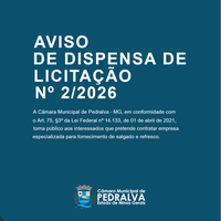 Aviso de Dispensa de Licitação