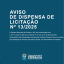 Aviso de Dispensa de Licitação