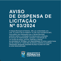 Aviso de Dispensa de Licitação nº 3/2024 - Compra Direta