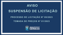 Aviso de Suspensão de Licitação