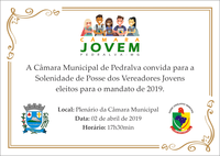 Câmara convida para posse dos vereadores jovens
