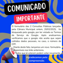 Comunicado - Consulta Pública