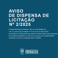 Dispensa de Licitação – Restauração de Brasão do Legislativo