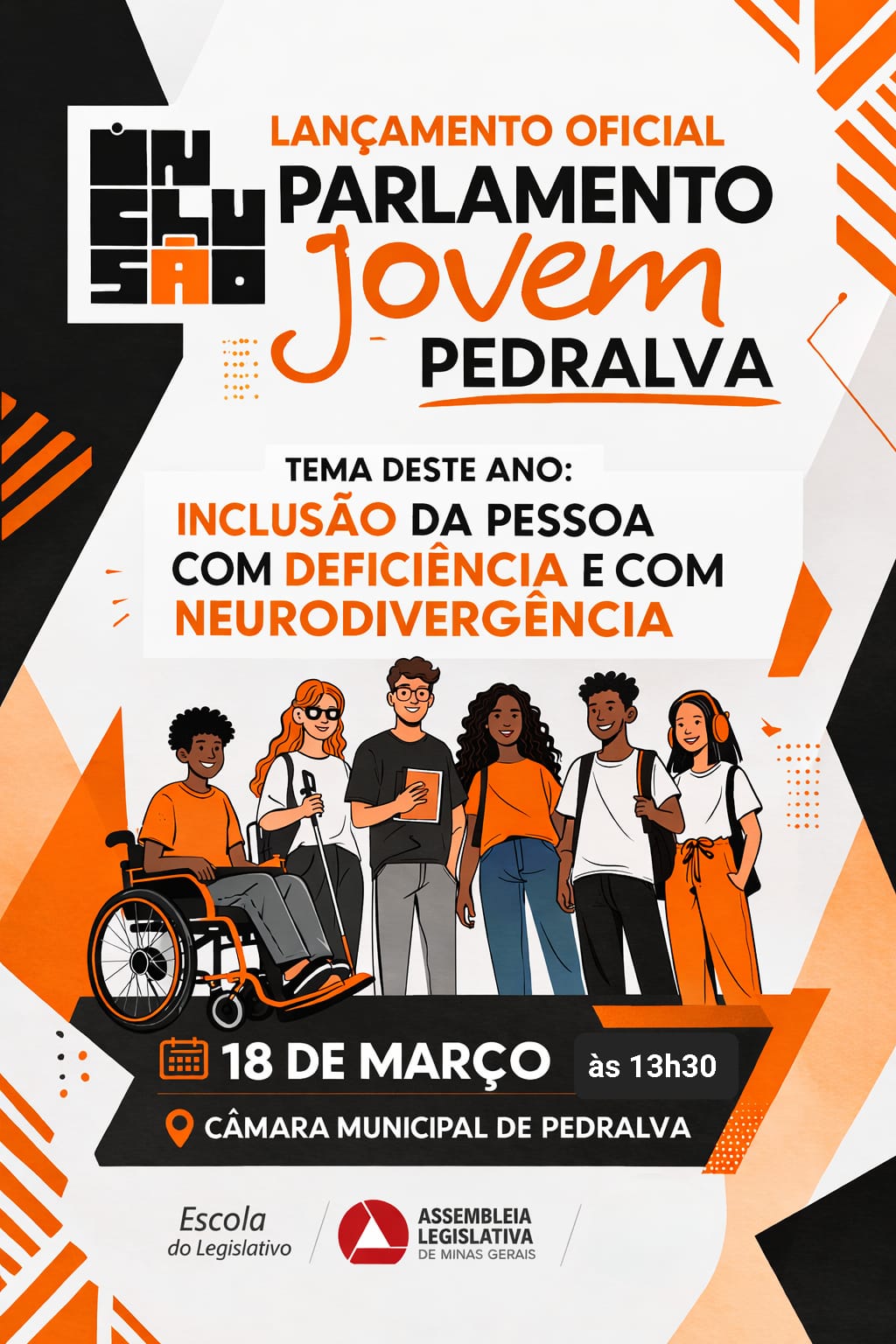 Lançamento Municipal do Parlamento Jovem Minas 2026