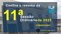 Resumo da 11ª Sessão Ordinária de 2025