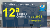Resumo da 12ª Sessão Ordinária de 2025