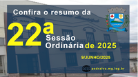 Resumo da 22ª Sessão Ordinária de 2025