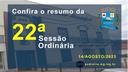 Resumo da 22ª Sessão Ordinária de 2023