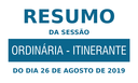 Resumo da 24ª Sessão Ordinária de 2019 Resumo da 24ª Sessão Ordinária de 2019
