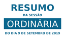 Resumo da 26ª Sessão Ordinária de 2019 Resumo da 26ª Sessão Ordinária de 2019