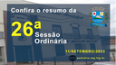 Resumo da 26ª Sessão Ordinária de 2023 Resumo da 26ª Sessão Ordinária de 2023