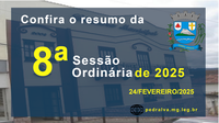 Resumo da 8ª Sessão Ordinária de 2025