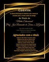 Sessão Solene – Título de Mérito Educacional “Prof. José Raimundo de Faria, o Zé Grande”
