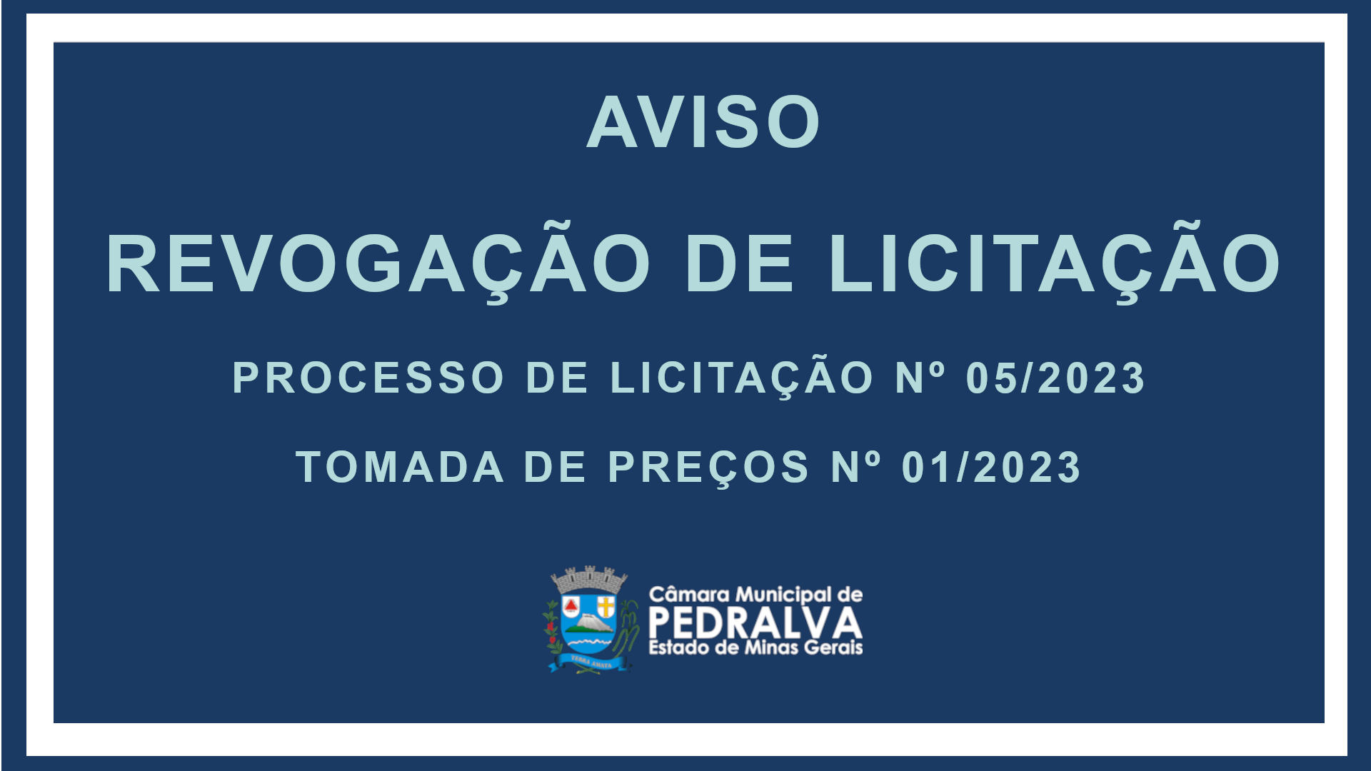 Termo de revogação de Licitação